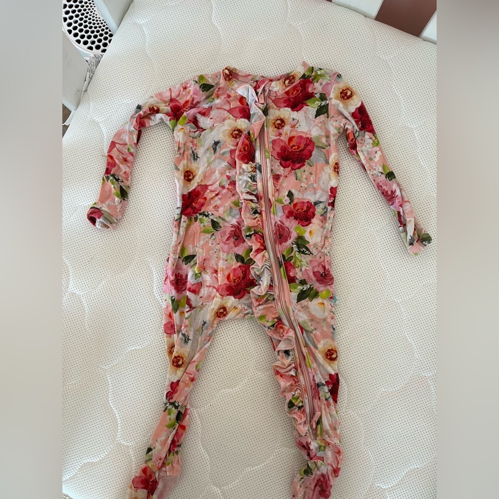 Posh Peanut Ruffled Floral Bundle 🌸 (3/6 months)